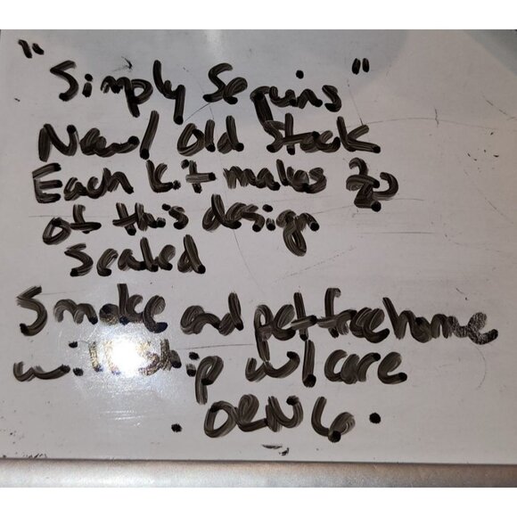 "Simply Sequins" Holiday Teddy Bear Iron-On Kit New Old Stock - Picture 5 of 5